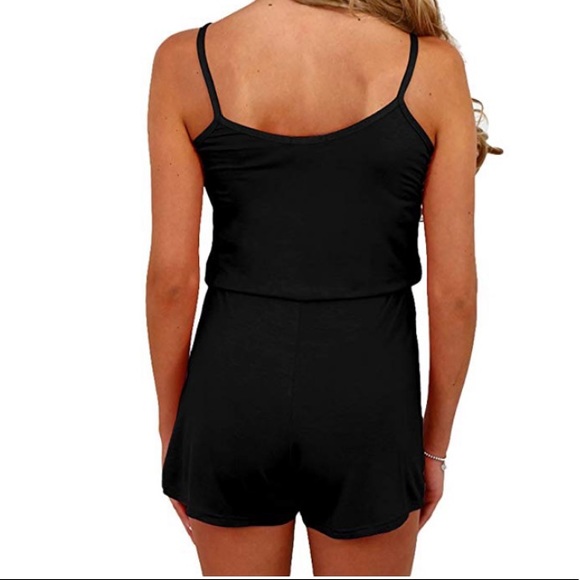 Beautiful woman jumpsuit adjustable waist romper - Picture 4 of 8